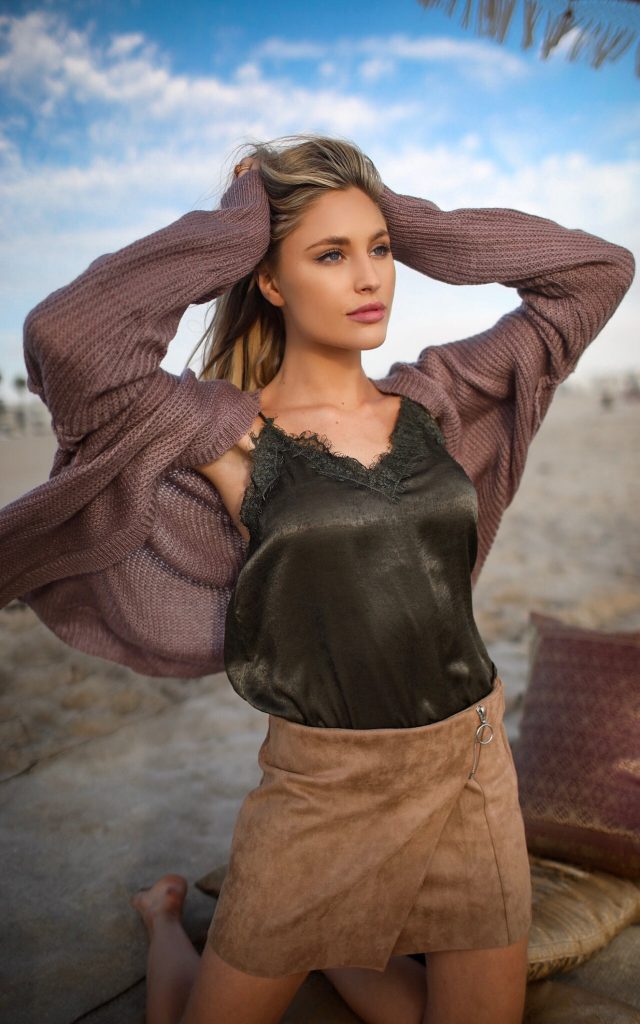 Suede Wrap Skort Women's Stretchy Skirt Shorts