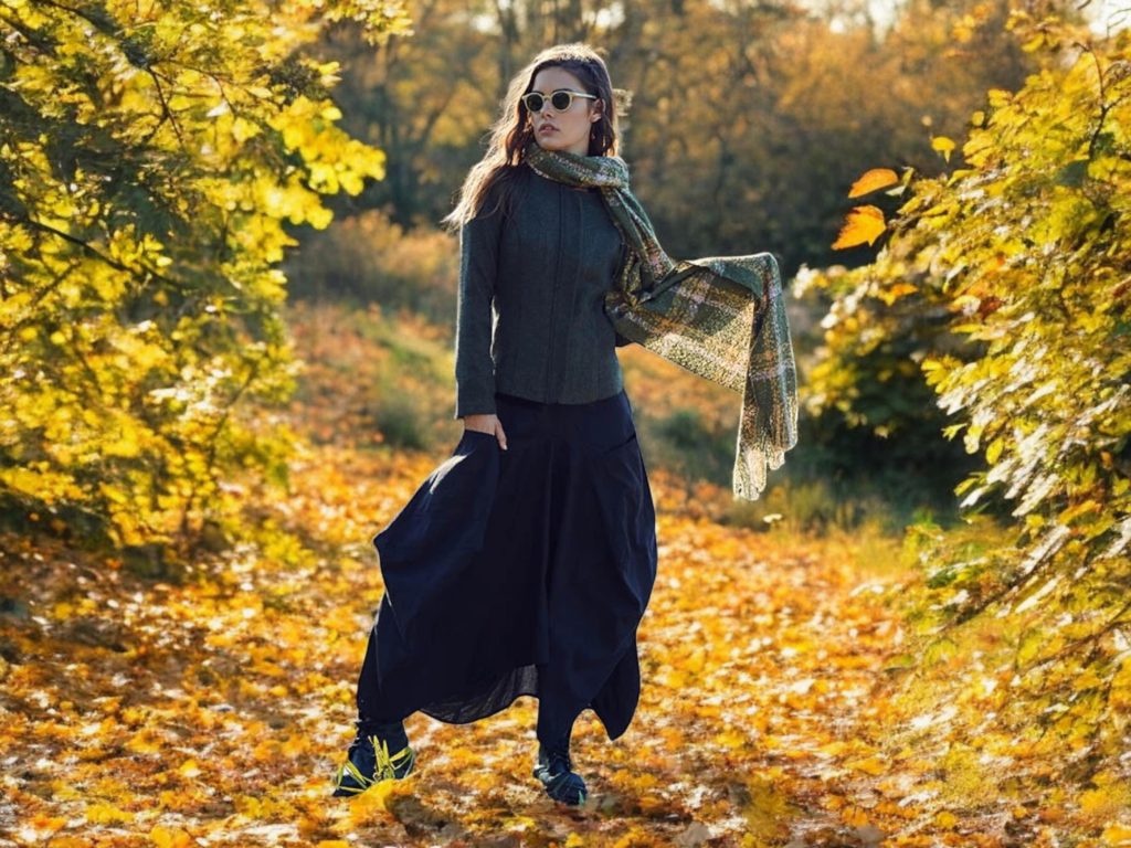 Kyria Bohem Style Asymmetrical Cotton Maxi Skirt With